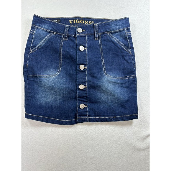 Vigoss Other - Vigoss Girls The Jagger Skirt Size 12 Button Down 4 pocket Denim Skirt Waist